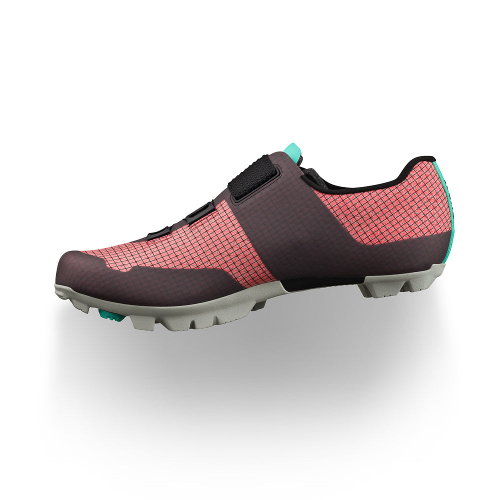 Zapatillas De Bicicleta Fizik Vento Ferox Carbon Rojo-Turquesa